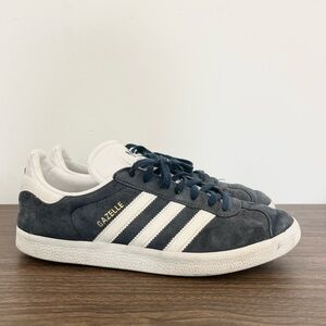 Adidas Gazelle Men's Dark Blue and White Sneakers Originals Vintage Style Sz 10